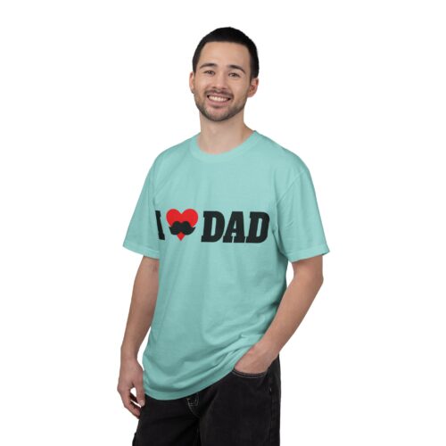 “I love Dad” Mustache T-Shirt – Cute Father’s Day Graphic Tee for Dads, Perfect Gift Giving & Celebration Wear. - Image 26