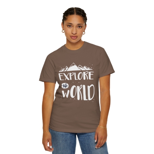 Explore The World T-Shirt – Adventure Mountain Travel Graphic Tee for Nature Lovers, Fun Outdoor Wear & Perfect Gift Giving. - Image 12