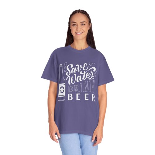 Save Water Drink Beer T-Shirt – Funny Beer Bottle Graphic Tee for Beer Lovers, Fun Party Wear & Perfect Gift Giving. - Image 3