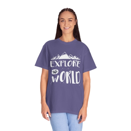 Explore The World T-Shirt – Adventure Mountain Travel Graphic Tee for Nature Lovers, Fun Outdoor Wear & Perfect Gift Giving. - Image 43