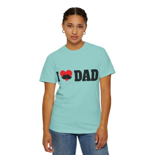 “I love Dad” Mustache T-Shirt – Cute Father’s Day Graphic Tee for Dads, Perfect Gift Giving & Celebration Wear. - Image 28
