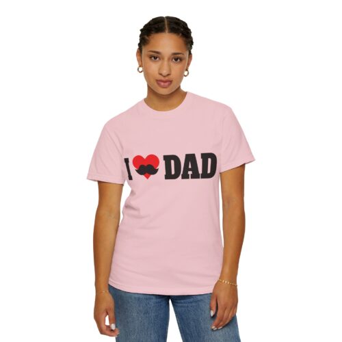 “I love Dad” Mustache T-Shirt – Cute Father’s Day Graphic Tee for Dads, Perfect Gift Giving & Celebration Wear. - Image 52