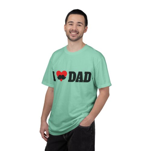 “I love Dad” Mustache T-Shirt – Cute Father’s Day Graphic Tee for Dads, Perfect Gift Giving & Celebration Wear. - Image 18