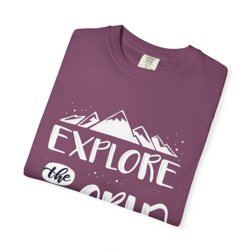 Explore The World T-Shirt – Adventure Mountain Travel Graphic Tee for Nature Lovers, Fun Outdoor Wear & Perfect Gift Giving. - Image 7