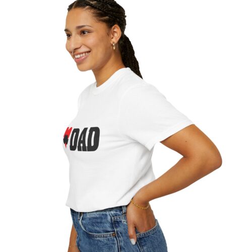 “I love Dad” Mustache T-Shirt – Cute Father’s Day Graphic Tee for Dads, Perfect Gift Giving & Celebration Wear. - Image 5