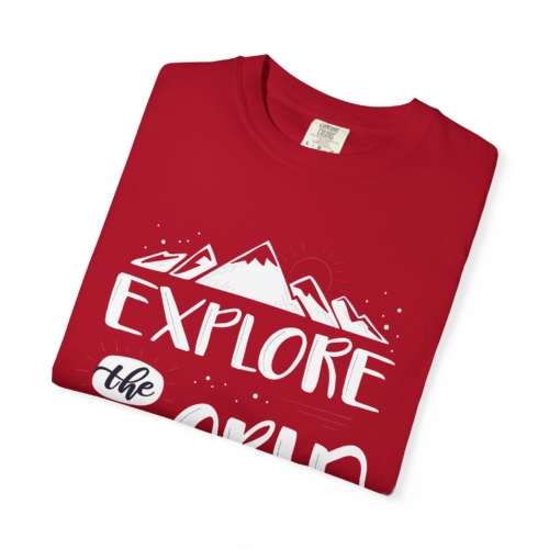 Explore The World T-Shirt – Adventure Mountain Travel Graphic Tee for Nature Lovers, Fun Outdoor Wear & Perfect Gift Giving. - Image 55