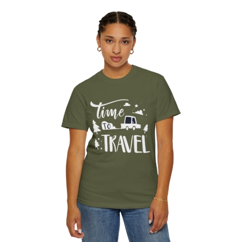 Time to Travel T-Shirt – Adventure Road Trip Graphic Tee for Travel Lovers, Fun Outdoor Wear & Perfect Gift Giving. - Image 4