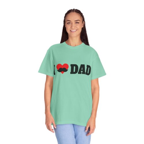 “I love Dad” Mustache T-Shirt – Cute Father’s Day Graphic Tee for Dads, Perfect Gift Giving & Celebration Wear. - Image 19