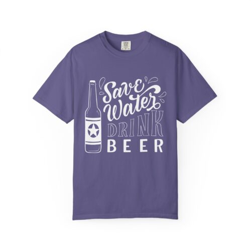 Save Water Drink Beer T-Shirt – Funny Beer Bottle Graphic Tee for Beer Lovers, Fun Party Wear & Perfect Gift Giving. - Image 1