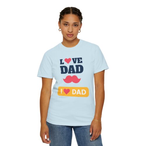“I love Dad” Mustache T-Shirt – Cute Father’s Day Graphic Tee for Dads, Perfect Gift Giving & Celebration Wear. - Image 36