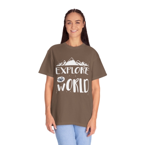 Explore The World T-Shirt – Adventure Mountain Travel Graphic Tee for Nature Lovers, Fun Outdoor Wear & Perfect Gift Giving. - Image 11