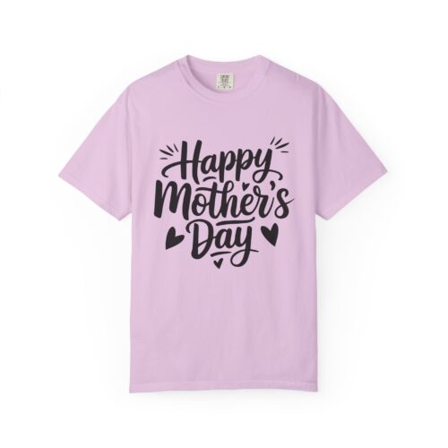 “Happy Mother’s Day” Script T-Shirt – Cute Graphic Tee for Moms, Gift Giving & Celebration Wear. - Image 1