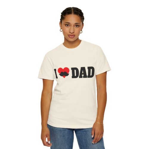 “I love Dad” Mustache T-Shirt – Cute Father’s Day Graphic Tee for Dads, Perfect Gift Giving & Celebration Wear. - Image 12