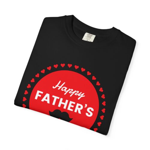 “Happy Father’s Day” Red Badge Mustache T-Shirt – Cute Love Graphic Tee for Dads, Perfect Gift Giving & Celebration Wear. - Image 39
