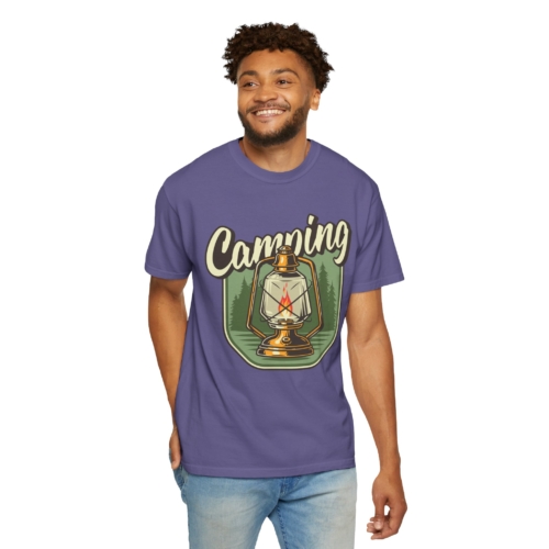 Camping Lantern T-Shirt – Vintage Camp Graphic Tee for Outdoor Lovers, Fun Adventure Wear & Perfect Gift Giving. - Image 6