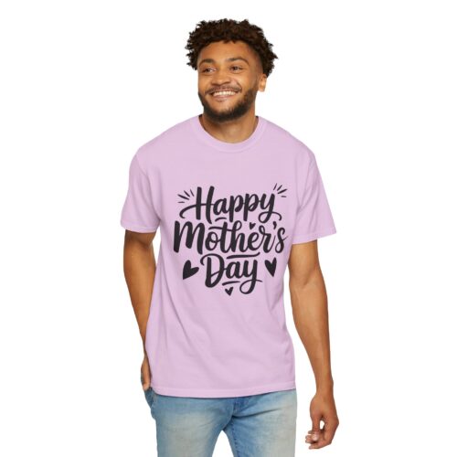 “Happy Mother’s Day” Script T-Shirt – Cute Graphic Tee for Moms, Gift Giving & Celebration Wear. - Image 6