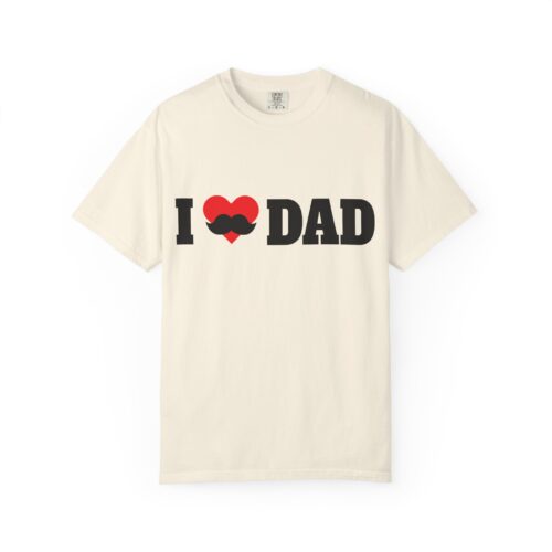 “I love Dad” Mustache T-Shirt – Cute Father’s Day Graphic Tee for Dads, Perfect Gift Giving & Celebration Wear. - Image 9