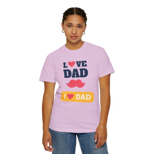 “I love Dad” Mustache T-Shirt – Cute Father’s Day Graphic Tee for Dads, Perfect Gift Giving & Celebration Wear. - Image 44