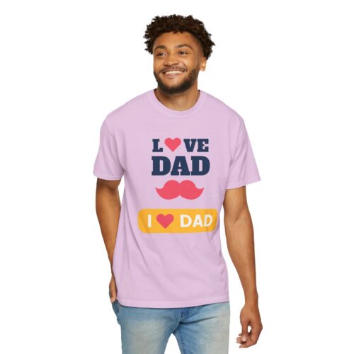 “I love Dad” Mustache T-Shirt – Cute Father’s Day Graphic Tee for Dads, Perfect Gift Giving & Celebration Wear. - Image 46