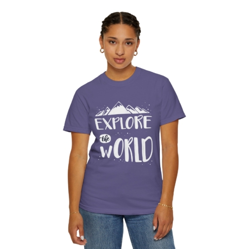 Explore The World T-Shirt – Adventure Mountain Travel Graphic Tee for Nature Lovers, Fun Outdoor Wear & Perfect Gift Giving. - Image 44