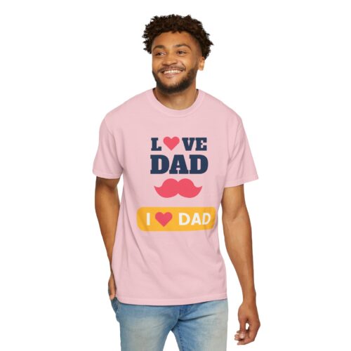 “I love Dad” Mustache T-Shirt – Cute Father’s Day Graphic Tee for Dads, Perfect Gift Giving & Celebration Wear. - Image 54