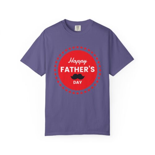 “Happy Father’s Day” Red Badge Mustache T-Shirt – Cute Love Graphic Tee for Dads, Perfect Gift Giving & Celebration Wear. - Image 41