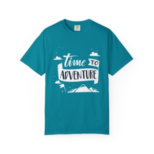 Time to Adventure T-Shirt – Outdoor Camping Graphic Tee for Nature Lovers, Fun Travel Wear & Perfect Gift Giving.
