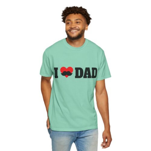“I love Dad” Mustache T-Shirt – Cute Father’s Day Graphic Tee for Dads, Perfect Gift Giving & Celebration Wear. - Image 22