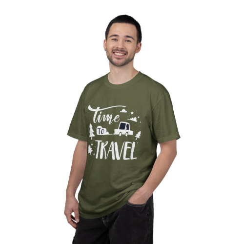Time to Travel T-Shirt – Adventure Road Trip Graphic Tee for Travel Lovers, Fun Outdoor Wear & Perfect Gift Giving. - Image 2