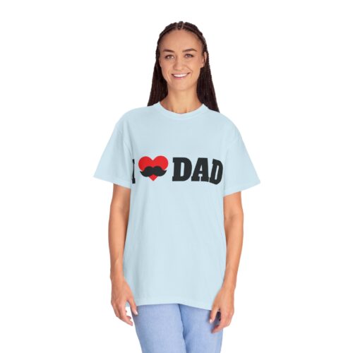 “I love Dad” Mustache T-Shirt – Cute Father’s Day Graphic Tee for Dads, Perfect Gift Giving & Celebration Wear. - Image 35