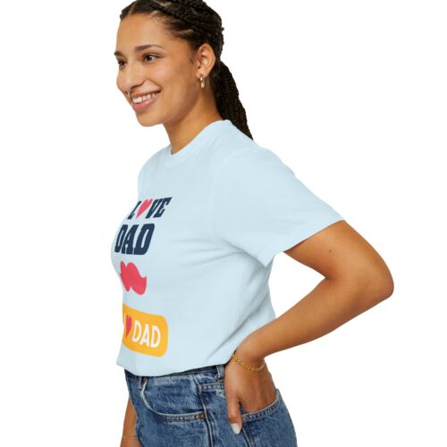 “I love Dad” Mustache T-Shirt – Cute Father’s Day Graphic Tee for Dads, Perfect Gift Giving & Celebration Wear. - Image 37
