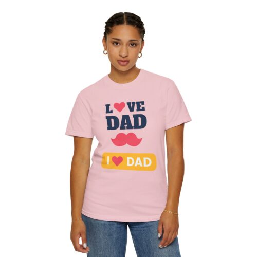 “I love Dad” Mustache T-Shirt – Cute Father’s Day Graphic Tee for Dads, Perfect Gift Giving & Celebration Wear. - Image 52