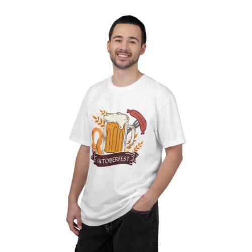 Oktoberfest Beer & Pretzel T-Shirt – Fun Oktoberfest Celebration Graphic Tee for Men, Festival Party Wear & Gift Giving. - Image 2