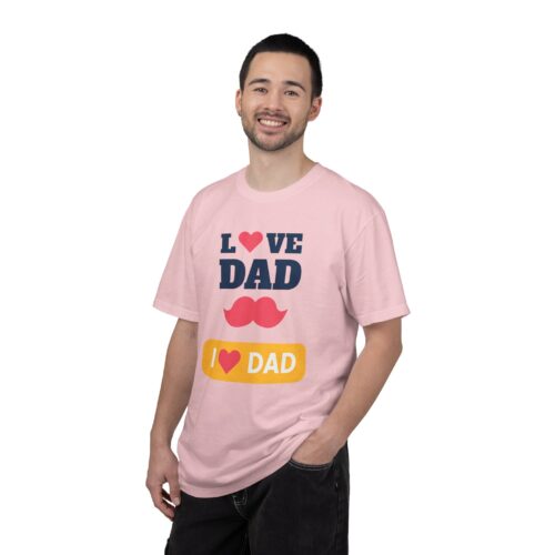 “I love Dad” Mustache T-Shirt – Cute Father’s Day Graphic Tee for Dads, Perfect Gift Giving & Celebration Wear. - Image 50