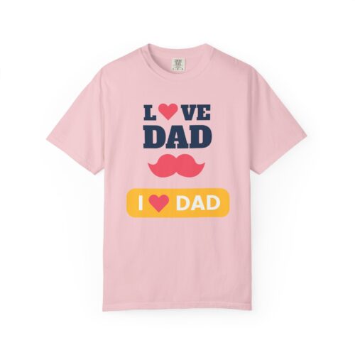 “I love Dad” Mustache T-Shirt – Cute Father’s Day Graphic Tee for Dads, Perfect Gift Giving & Celebration Wear. - Image 49