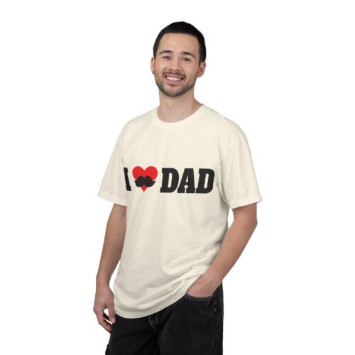 “I love Dad” Mustache T-Shirt – Cute Father’s Day Graphic Tee for Dads, Perfect Gift Giving & Celebration Wear. - Image 10