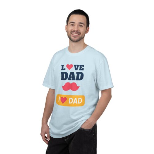 “I love Dad” Mustache T-Shirt – Cute Father’s Day Graphic Tee for Dads, Perfect Gift Giving & Celebration Wear. - Image 34