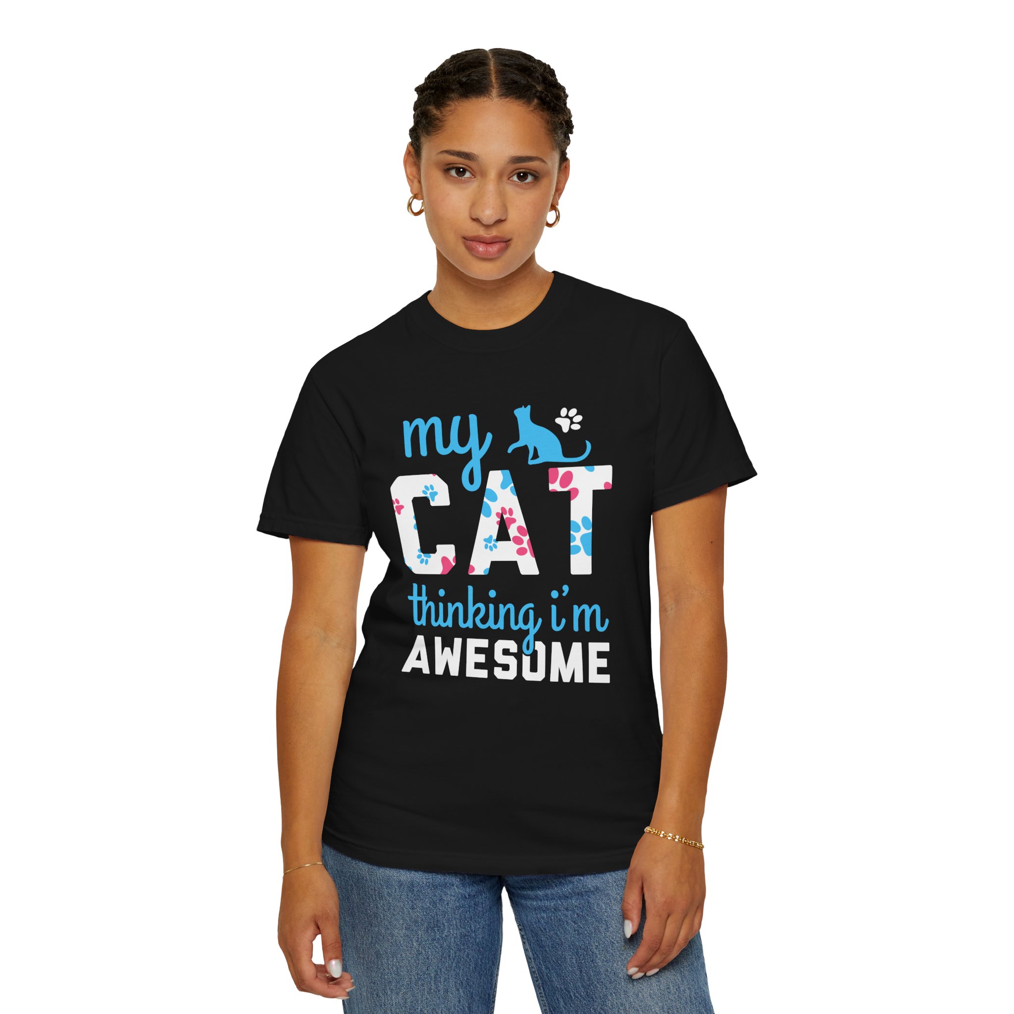 My Cat Thinking I'm Awesome T-Shirt — Funny Cat Lover Tee. - Image 4