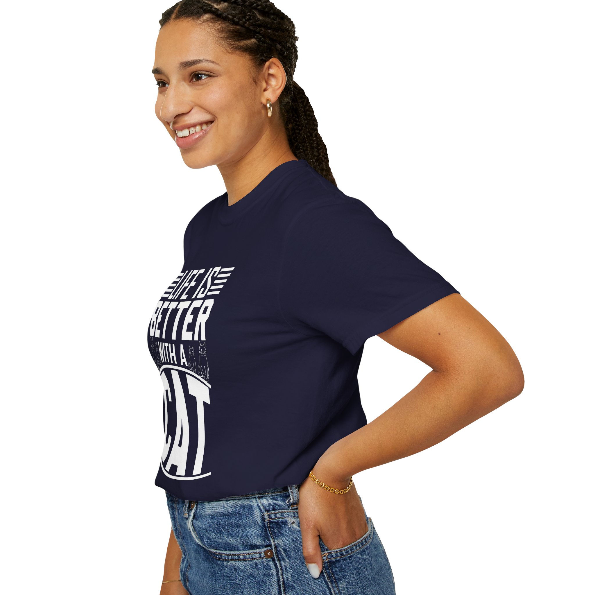 b2 - 5.19 - Life Is Better With a Cat T-Shirt – Cute Cat Lover Graphic Tee for Cozy Vibes & Everyday Happiness. - Image 29