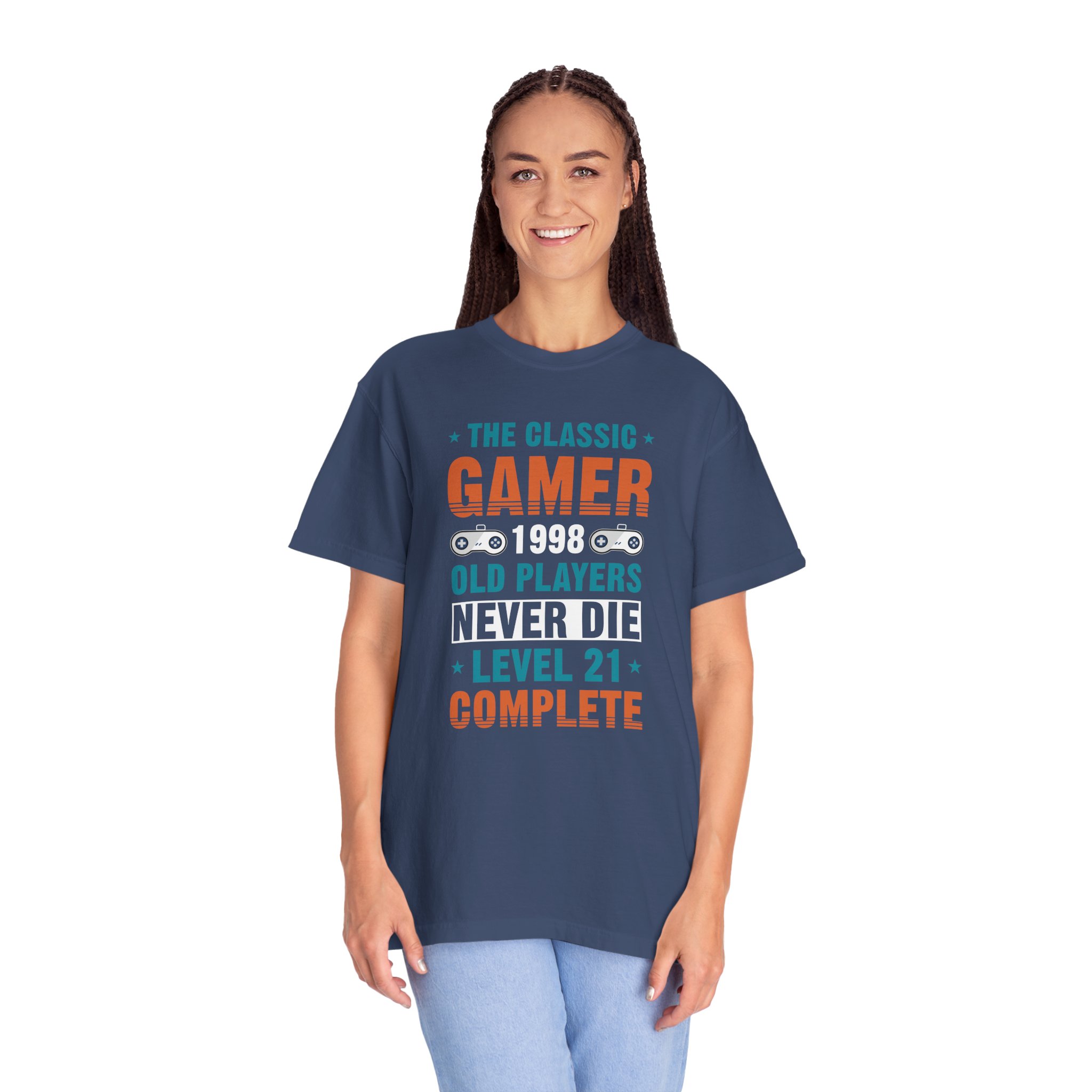 Gamer 1998 T-Shirt – Old Players Never Die Level 21 Complete Retro Gaming Tee for Gamers & Video Game Fans. - Image 19