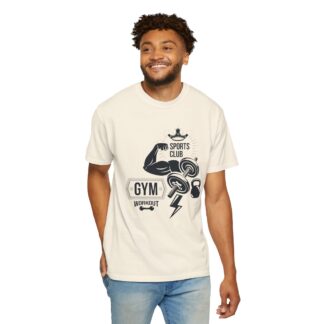 Gym Sports Club Workout T-Shirt – Dumbbells & Kettlebell Graphic Tee for Strength Training & Active Fitness Style. - Image 6