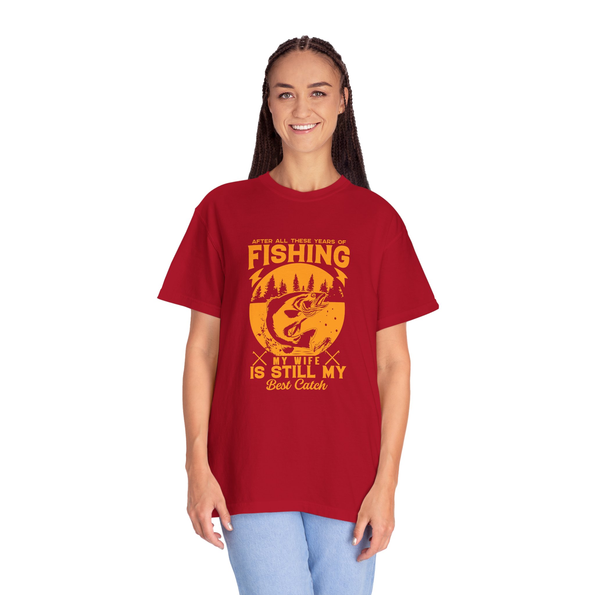 Fishing Enthusiast T-Shirt - My Wife is Still My Best Catch | Gift for Fishermen, Casual Wear, Fishing Trip. - Image 43