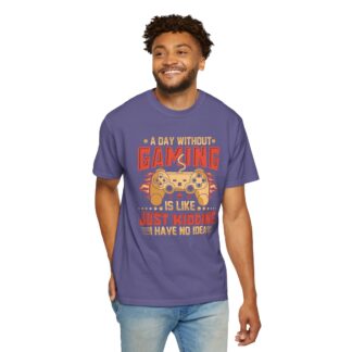 Funny gaming t-shirt for Gamers - Soft Cotton Everyday Wear - A Day Without Gaming Is Like Just Kidding I Have No Idea Unisex - Image 46