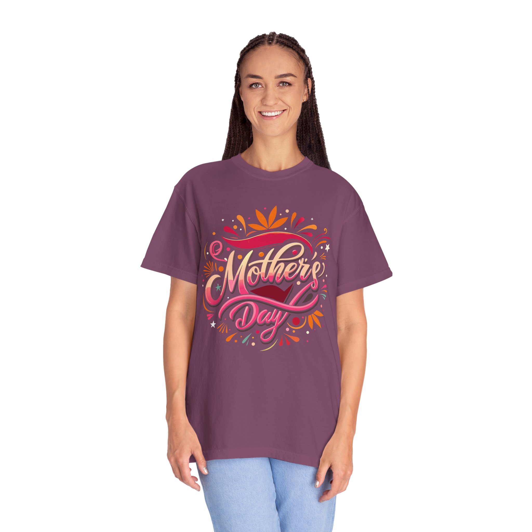 Mother's Day Garment-Dyed T-Shirt, Unisex Gift Tee, Floral Graphic Top, Casual Wear, Everyday Comfort. - Image 51
