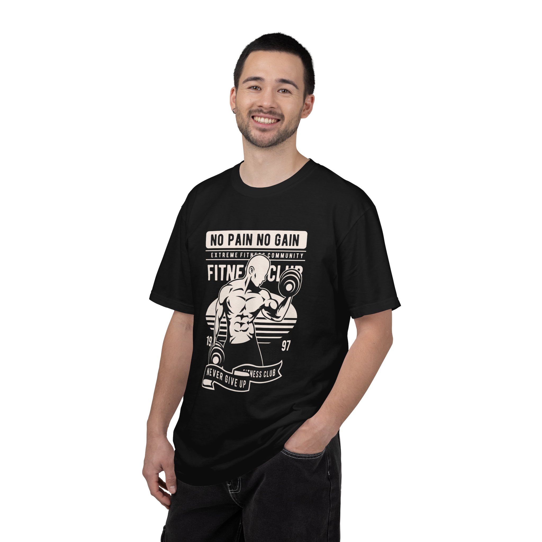 Fitness Motivation T-Shirt, Workout Tee, Gym Gear, Gift for Lifters, Unisex Casual Top, No Pain No Gain Design. - Image 23