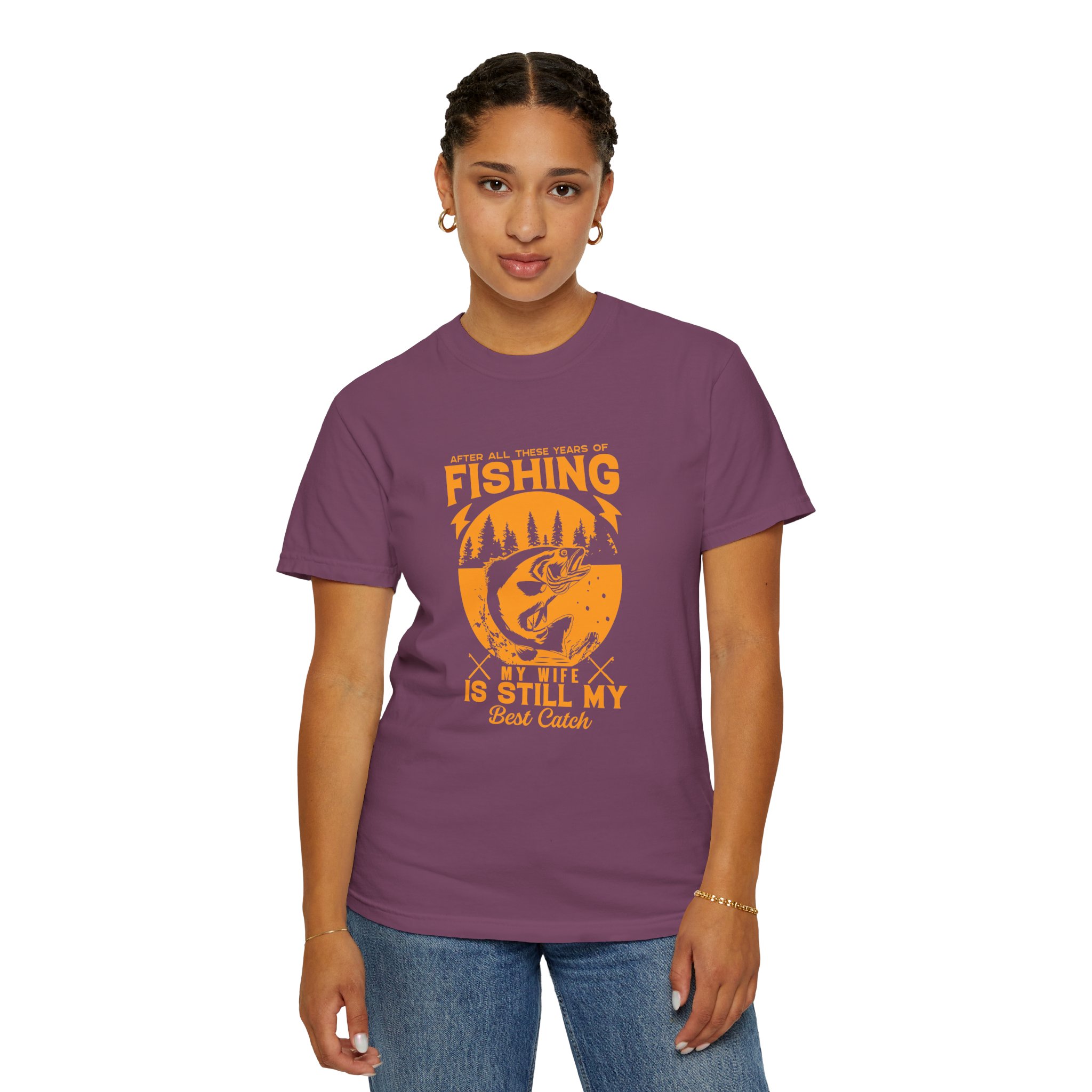 Fishing Enthusiast T-Shirt - My Wife is Still My Best Catch | Gift for Fishermen, Casual Wear, Fishing Trip. - Image 36