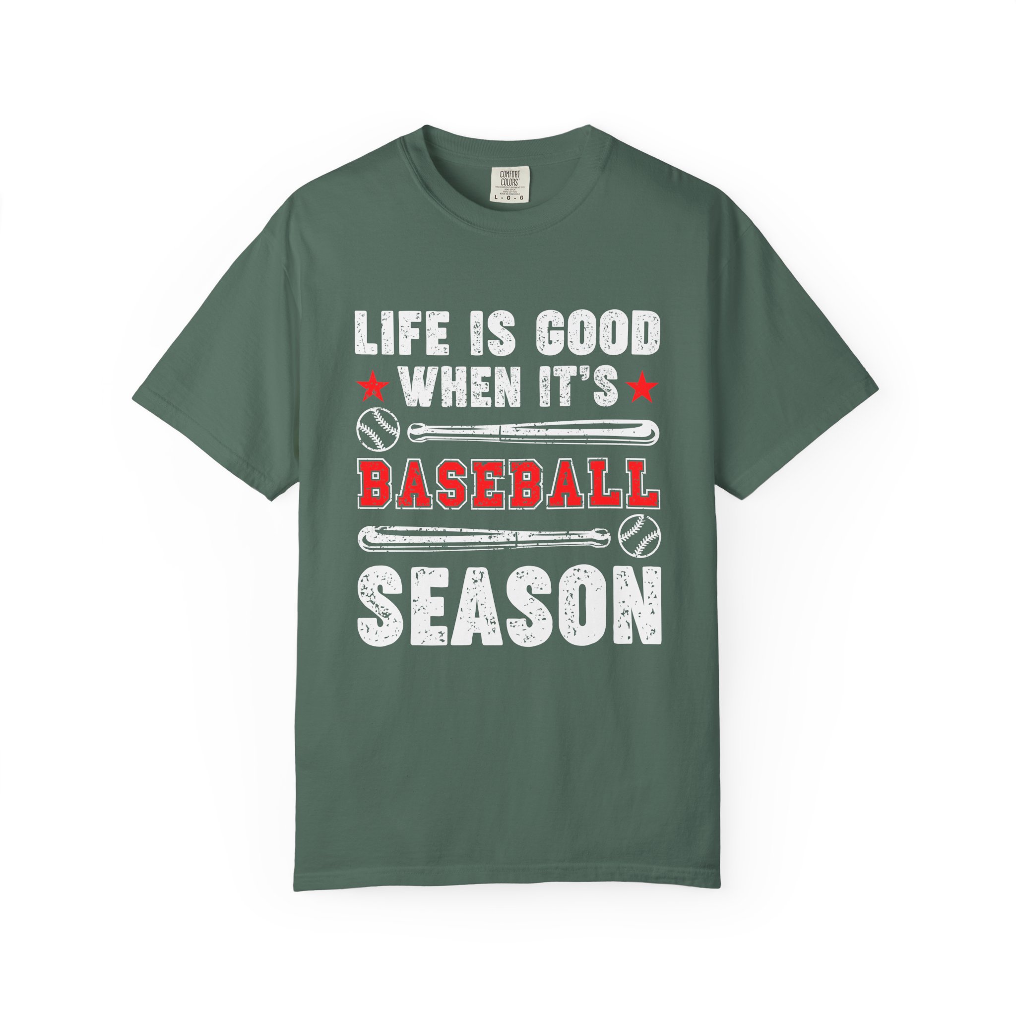 Life Is Good Baseball Season T-Shirt, Unisex Tee for Sports Lovers, Gift for Baseball Fans, Casual Wear, Summer Vibes, Game Day Apparel. - Image 9