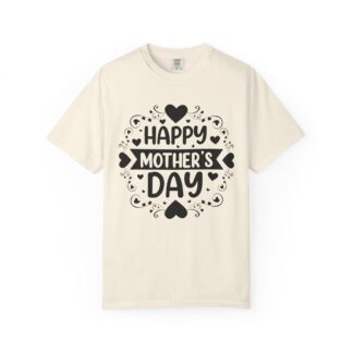 Happy Mother’s Day Heart Design T-Shirt – Cute Love Graphic Tee for Moms, Perfect Gift Giving & Celebration Wear.