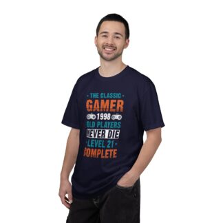 Retro gaming t shirts - Gamer 1998 Old Players Never Die Level 21 Complete Unisex Tee - Image 10