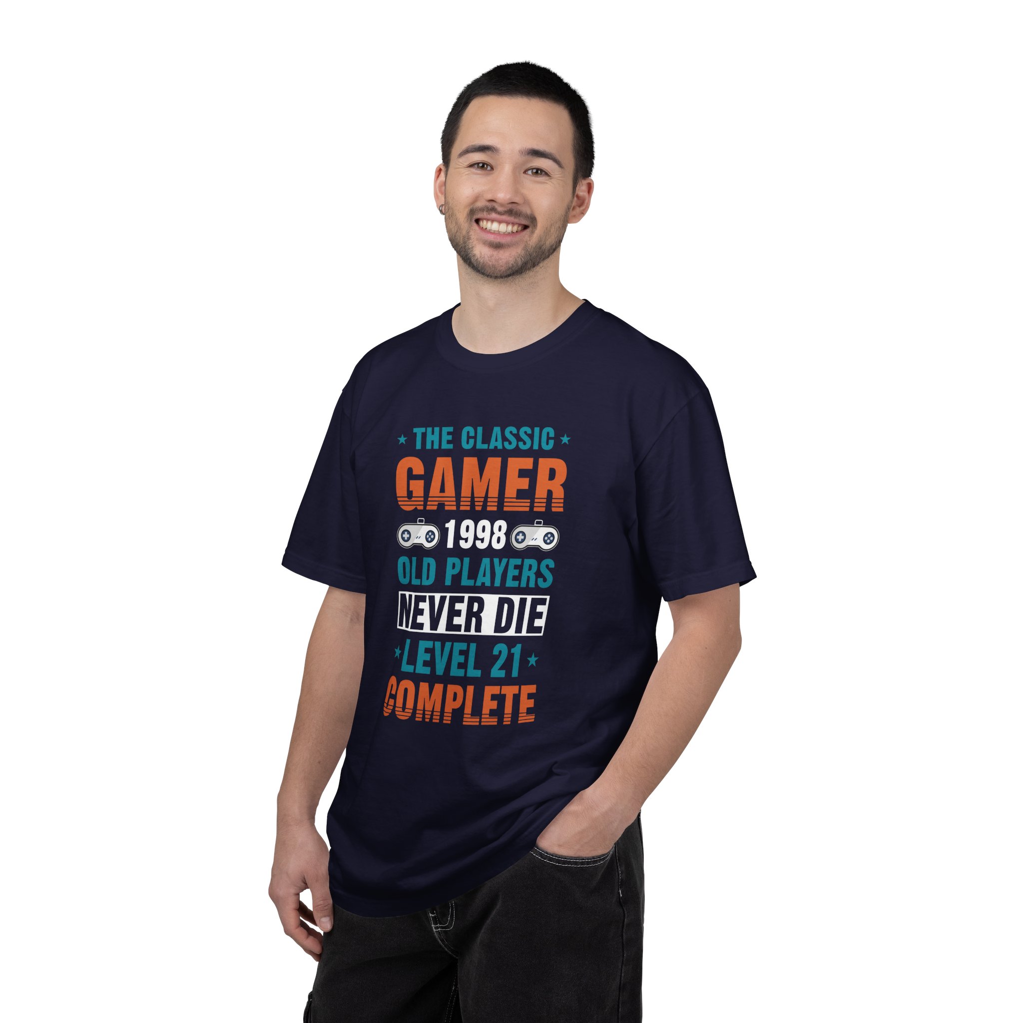 Gamer 1998 T-Shirt – Old Players Never Die Level 21 Complete Retro Gaming Tee for Gamers & Video Game Fans. - Image 10